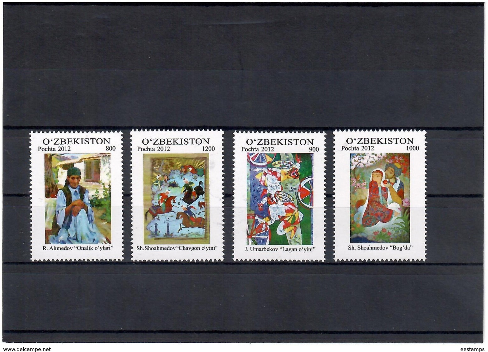 Uzbekistan 2012 . Paintings. 4v: 800,900,1000,1200.  Michel # 1013-16 - Usbekistan