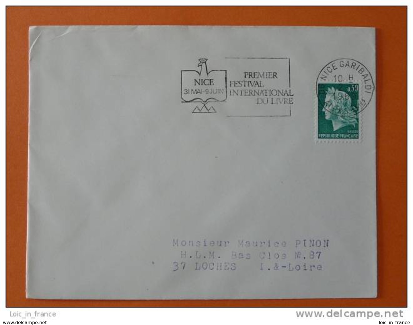 Flamme Postmark Festival Du Livre Book Festival 1969 Nice Alpes Maritimes - Oblitérations Mécaniques (flammes)