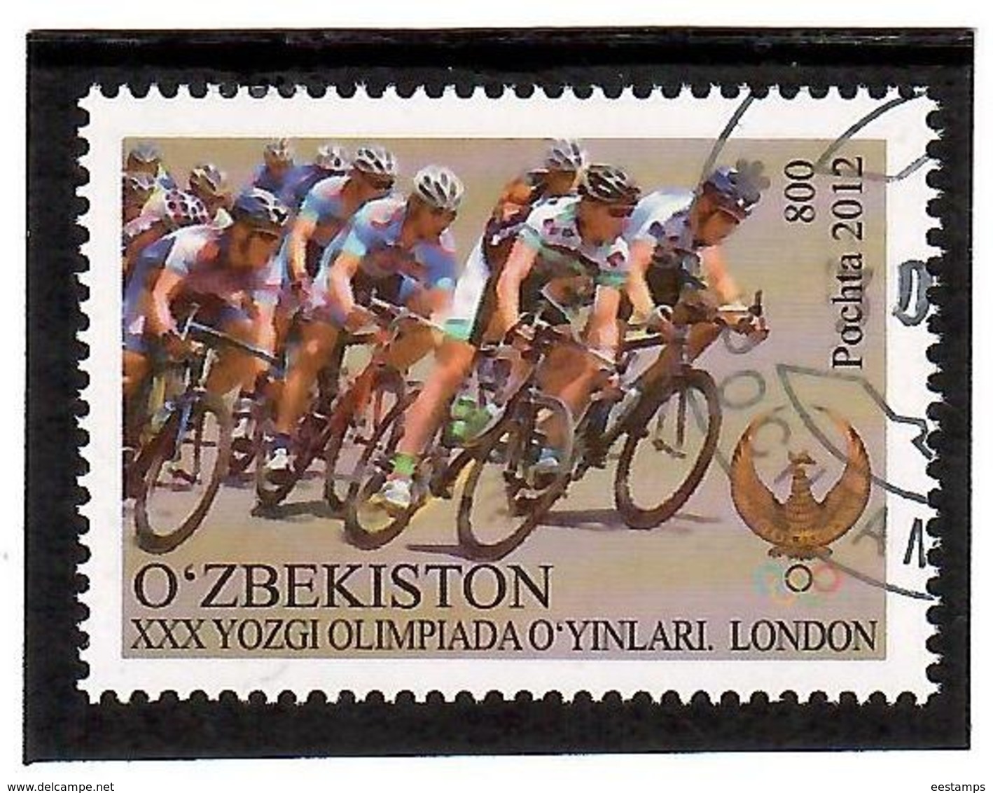 Uzbekistan 2012 . WOG London 2012 (Bicycles). 1v: 800  Michel # 1019   (oo) - Uzbekistan