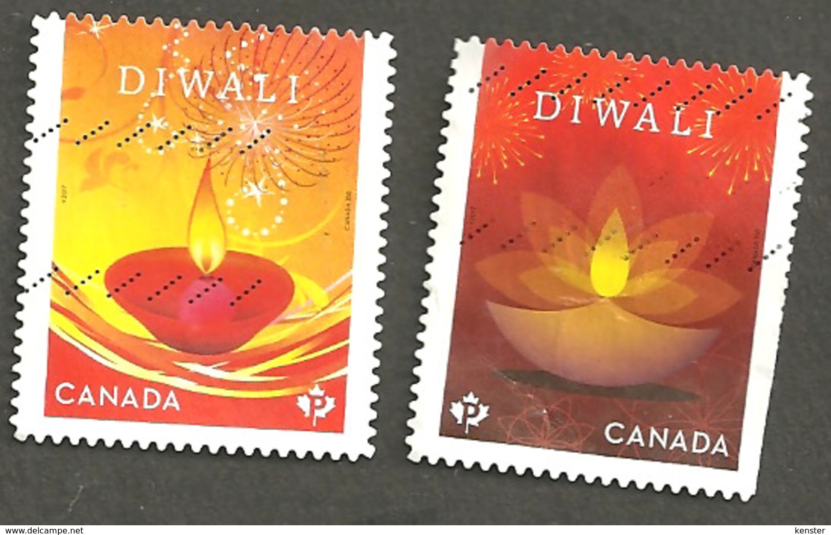 Sc. # 3024 & 25 Diwali Booklet Pair Used  2018 K325 - Oblitérés