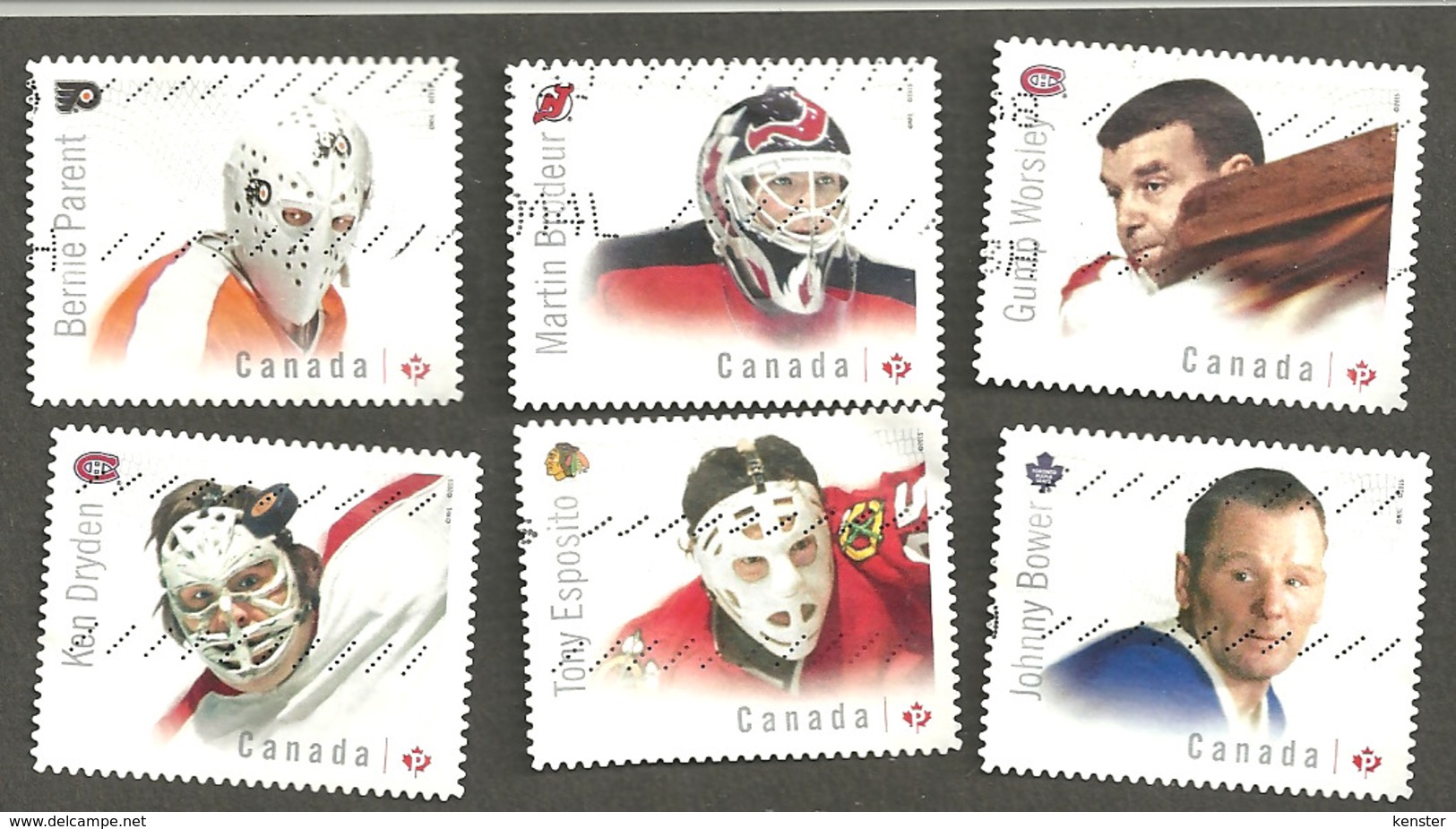 Sc. # 2867-72 Great Canadian Goalies Booklets 2015 Used K333 - Gebruikt