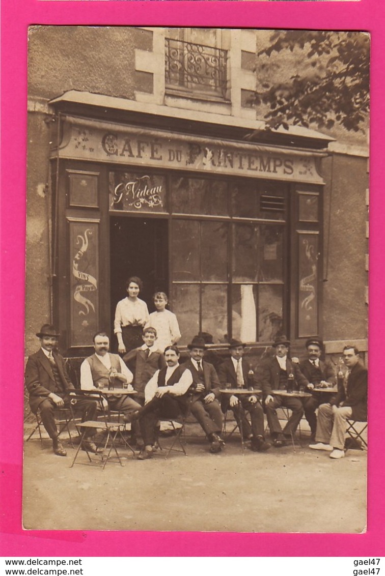 CARTE PHOTO  (Ref: Z 1294) NANTES (44 LOIRE ATLANTIQUE) CAFÉ DU PRINTEMPS G. VIDEAU - Nantes