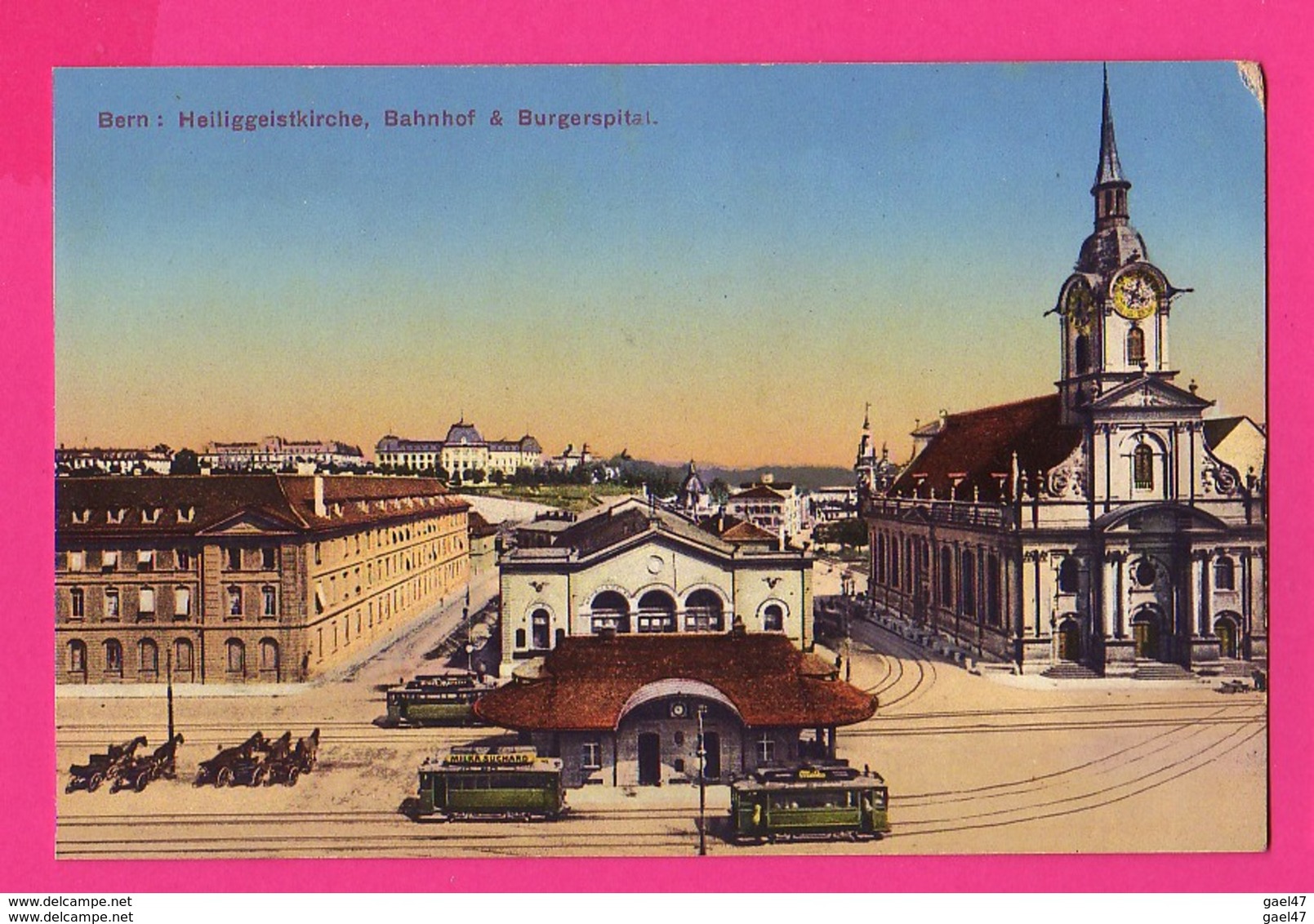 CPA (Ref: Z 1250) BERNE : Place De La Gare (SUISSE) (Tramway, Attelage Chevaux) - Berne