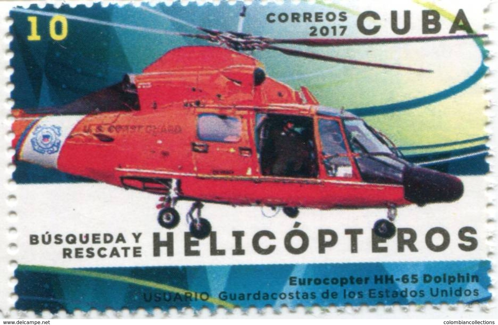 Lote CU2017-1, Cuba, 2017, Sello, Stamp,  Helicopteros. 6 V, Helicopters - Otros & Sin Clasificación