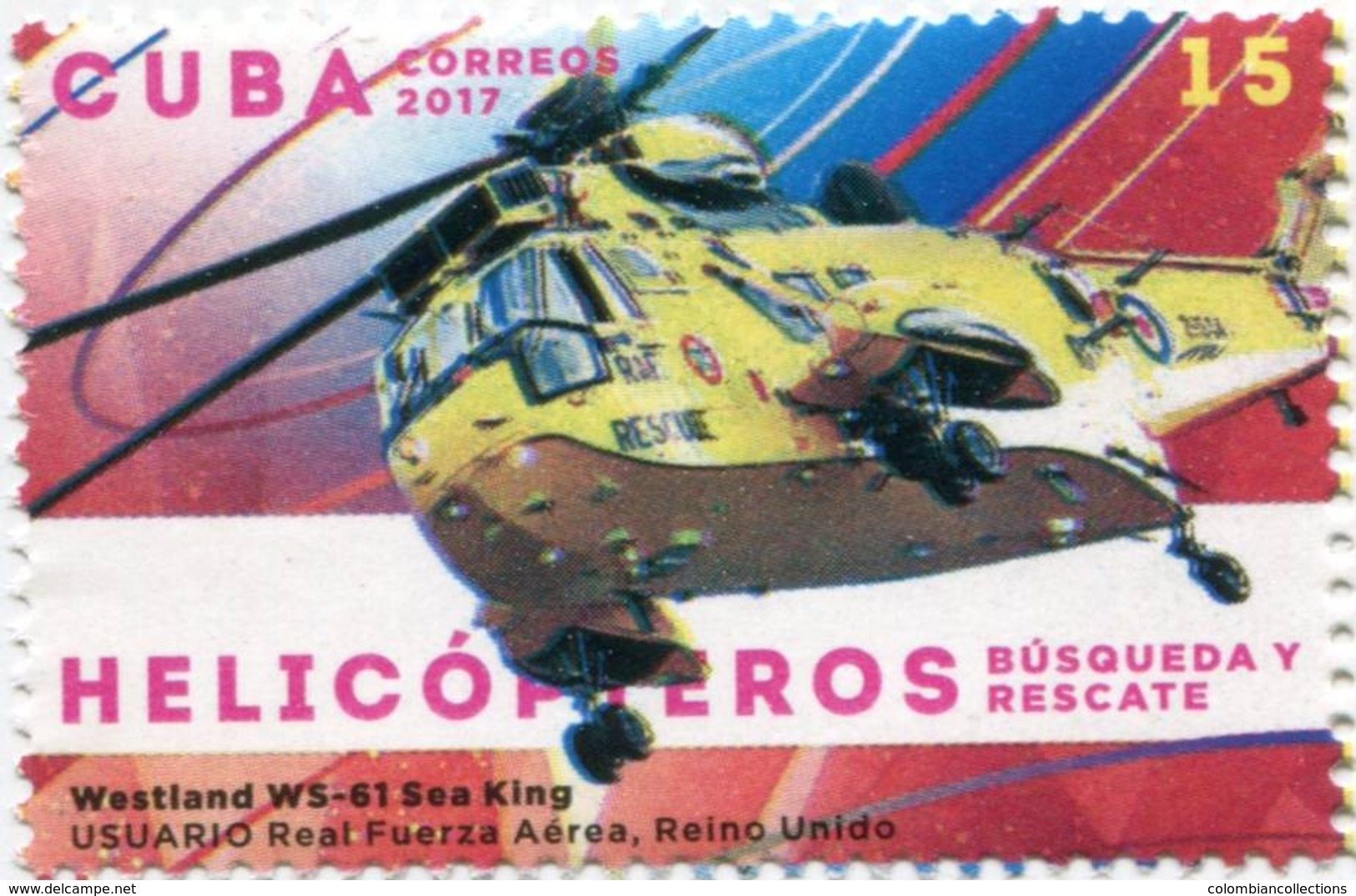 Lote CU2017-1, Cuba, 2017, Sello, Stamp,  Helicopteros. 6 V, Helicopters - Otros & Sin Clasificación