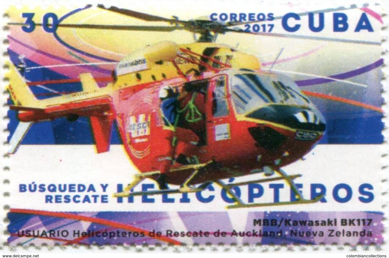 Lote CU2017-1, Cuba, 2017, Sello, Stamp,  Helicopteros. 6 V, Helicopters - Otros & Sin Clasificación