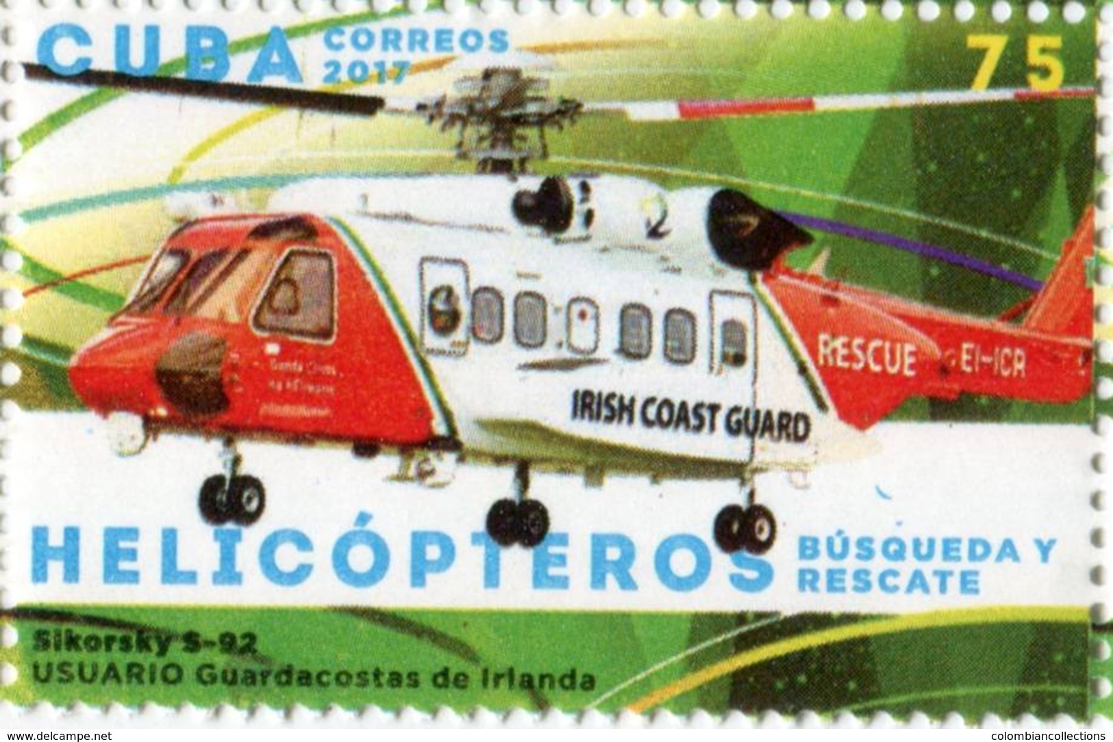 Lote CU2017-1, Cuba, 2017, Sello, Stamp,  Helicopteros. 6 V, Helicopters - Otros & Sin Clasificación