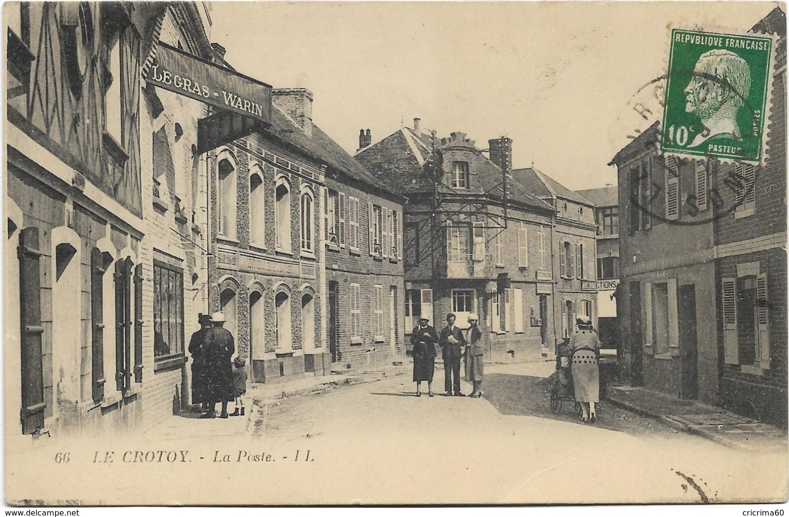 80 - LE CROTOY - La Poste. Animée, CPA Ayant Circulé En 1924. - Le Crotoy