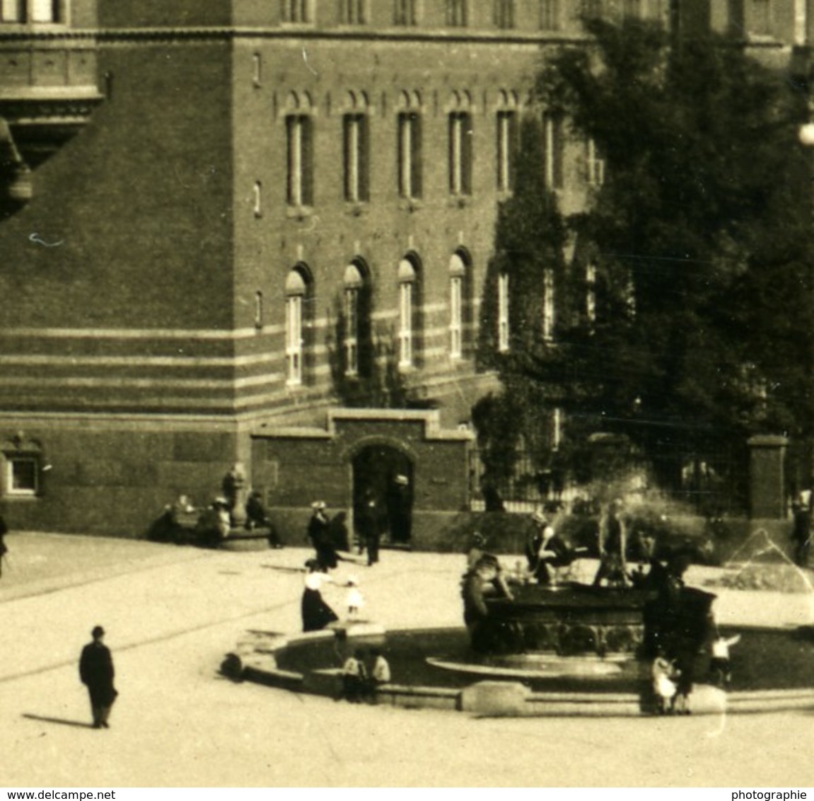 Danemark Copenhague Radhuset Hotel De Ville Ancienne Photo Stereo NPG 1900 - Stereoscopio