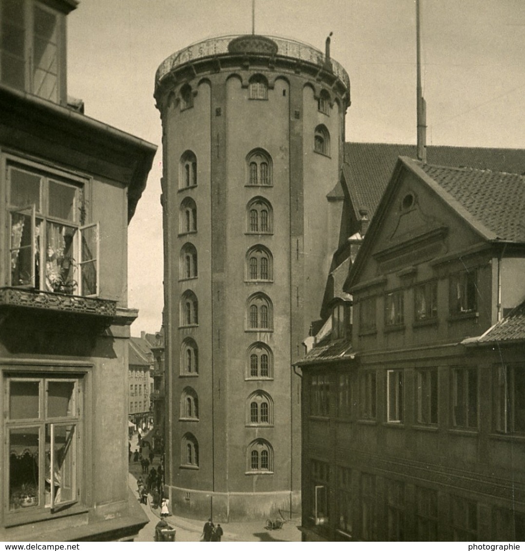 Danemark Copenhague Rundetaarn Tour Ronde Ancienne Photo Stereo NPG 1900 - Photos Stéréoscopiques