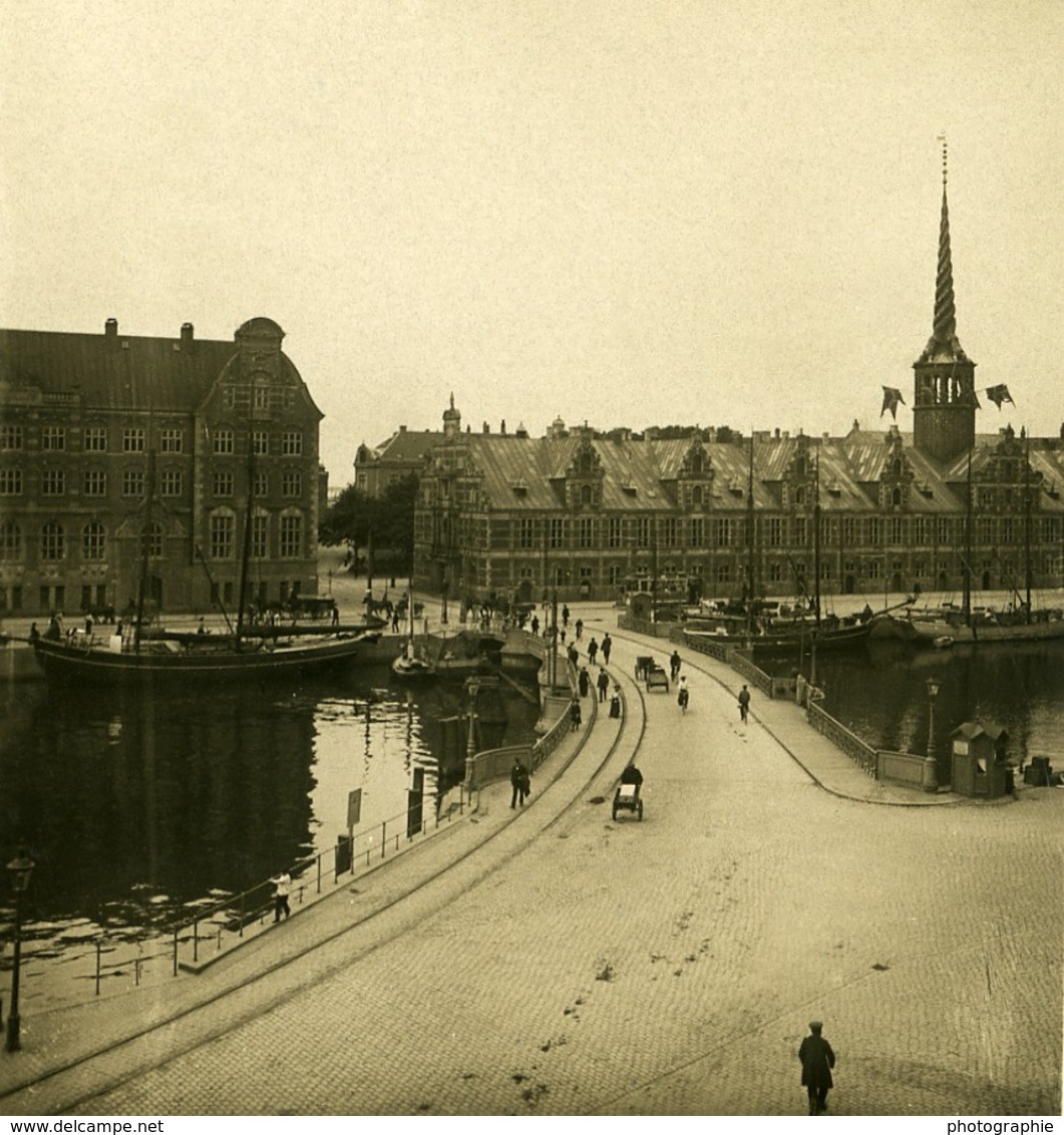 Danemark Copenhague Borsen Bourse Ancienne Photo Stereo NPG 1900 - Stereoscopic