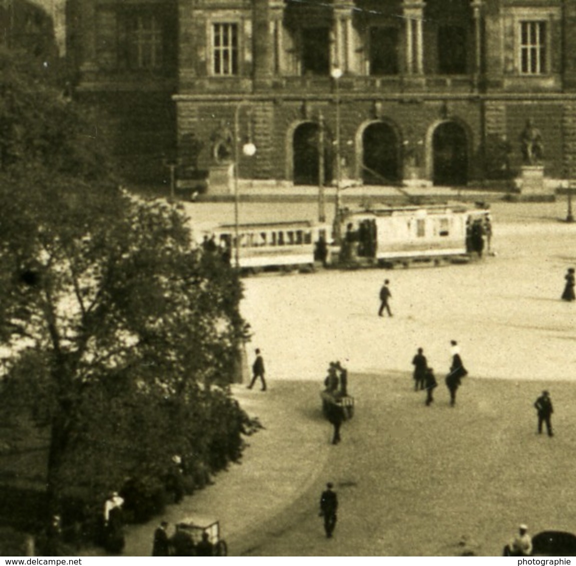 Danemark Copenhague Kongen Nytorvs Vue Generale Ancienne Photo Stereo NPG 1900 - Stereoscoop