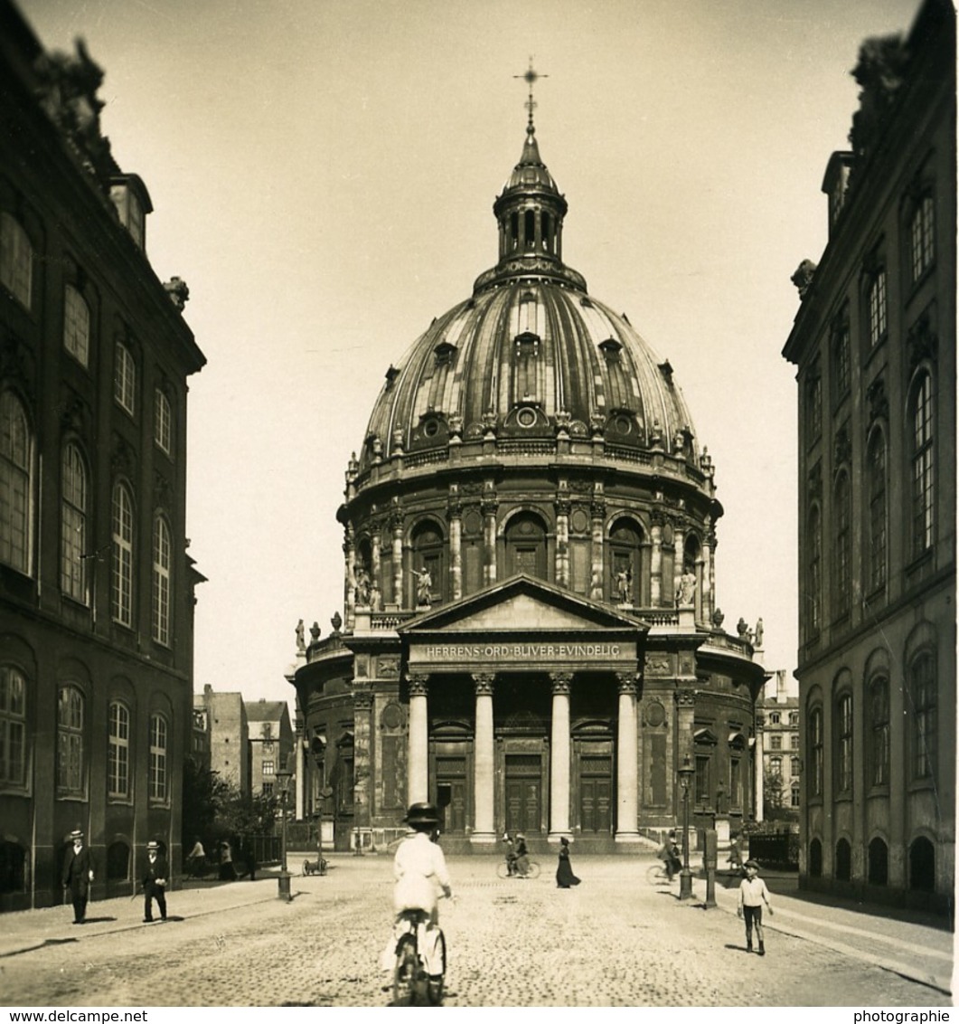 Danemark Copenhague Eglise Marmorkirken Ancienne Photo Stereo NPG 1900 - Photos Stéréoscopiques