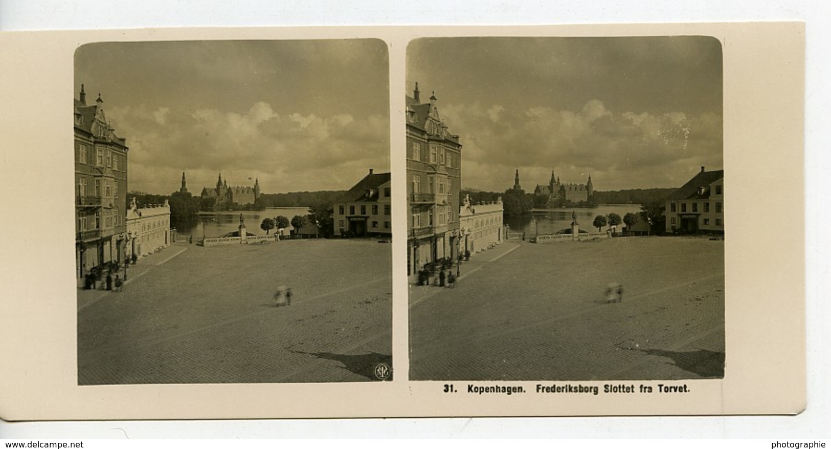 Danemark Copenhague Frederiksborg Slot Chateau Ancienne Photo Stereo NPG 1900 - Stereoscopic