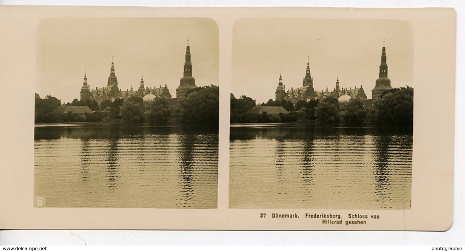 Danemark Copenhague Frederiksborg Slot Chateau Ancienne Photo Stereo NPG 1900 - Photos Stéréoscopiques