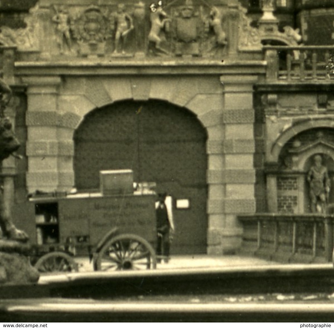 Danemark Copenhague Frederiksborg Slot Chateau Fontaine Ancienne Photo Stereo NPG 1900 - Photos Stéréoscopiques