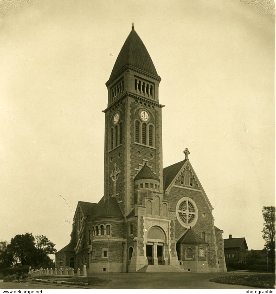 Suéde Göteborg Eglise Vasa Vasakyrkan Ancienne Photo Stereo NPG 1900 - Photos Stéréoscopiques