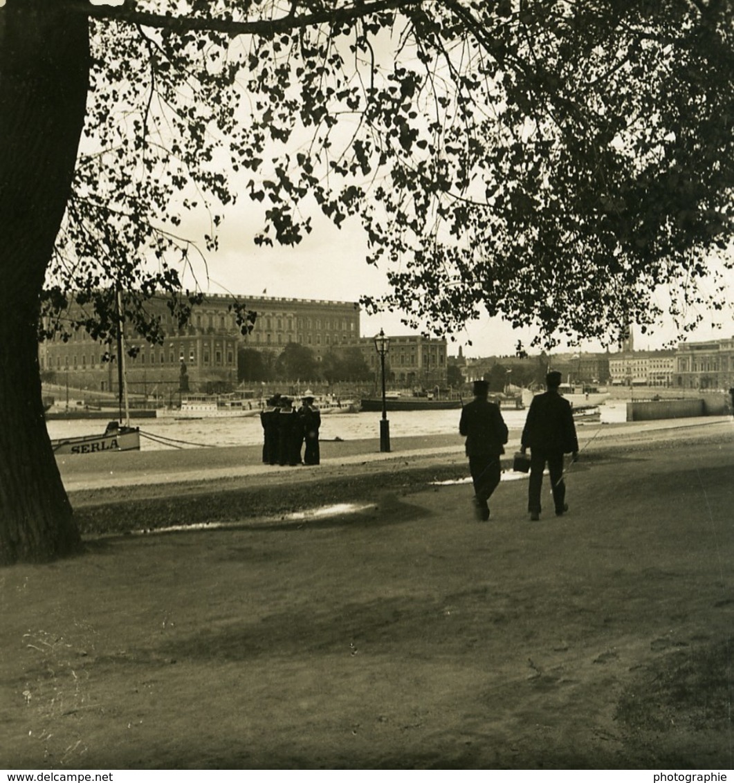 Suéde Stockholm Palais Royal Ancienne Photo Stereo NPG 1900 - Stereoscopic