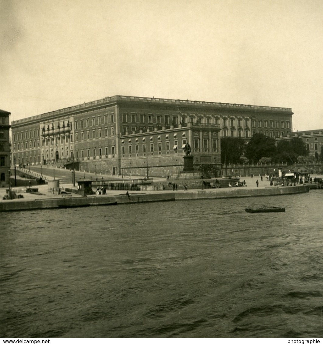 Suéde Stockholm Palais Royal Ancienne Photo Stereo NPG 1900 - Photos Stéréoscopiques