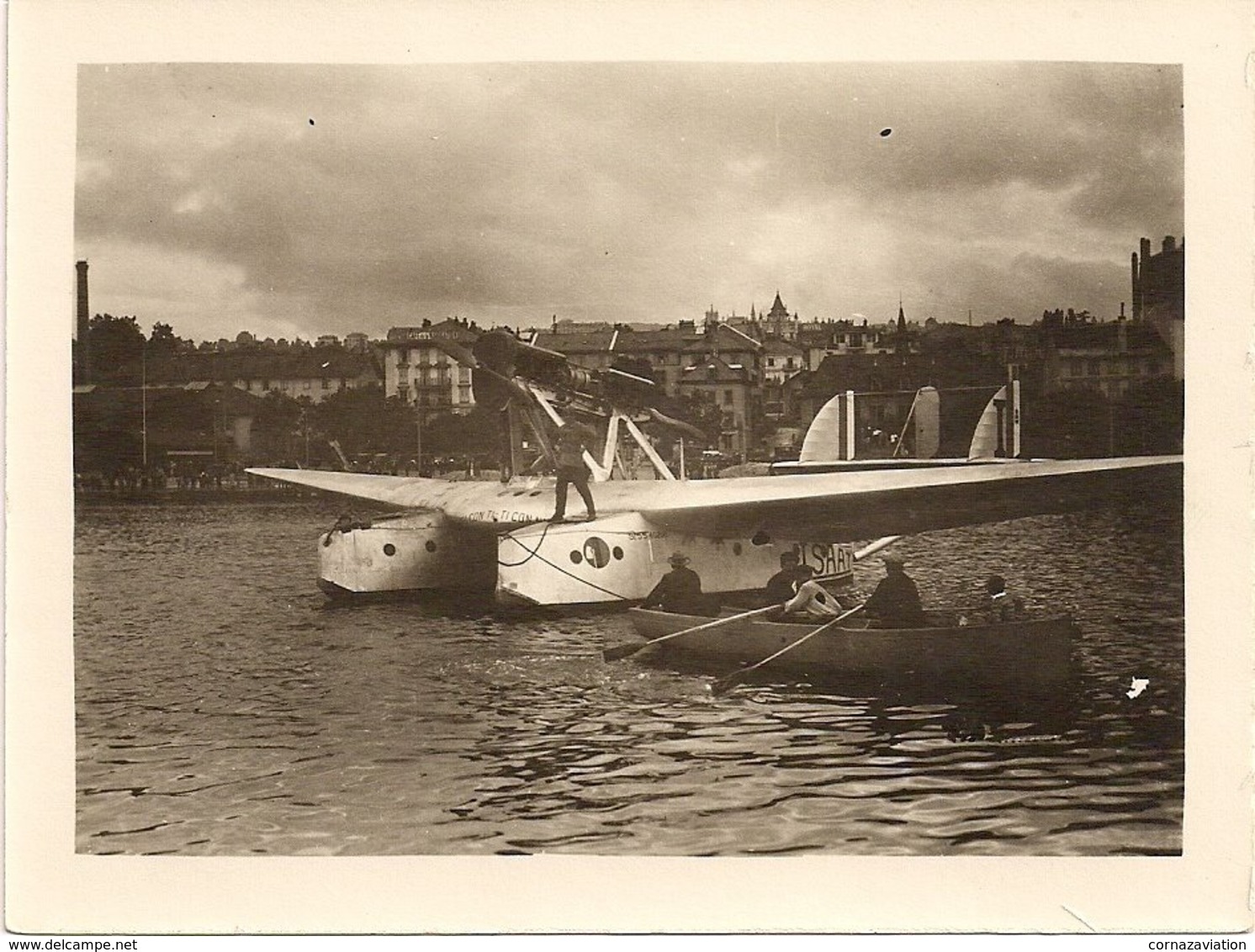 Aviation - Hydravion Lausanne-Ouchy - 1928 - Rarissime - Lot De 3 Photos - Otros & Sin Clasificación