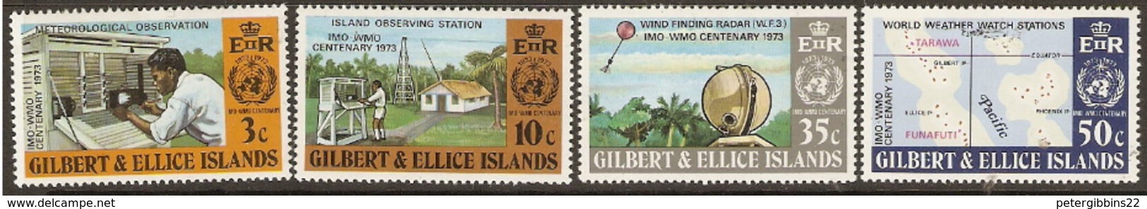 Gilbert &  Ellice Islands  1973  SG 223-6  I.M.O./W.M.O.  Unmounted Mint - Isole Gilbert Ed Ellice (...-1979)