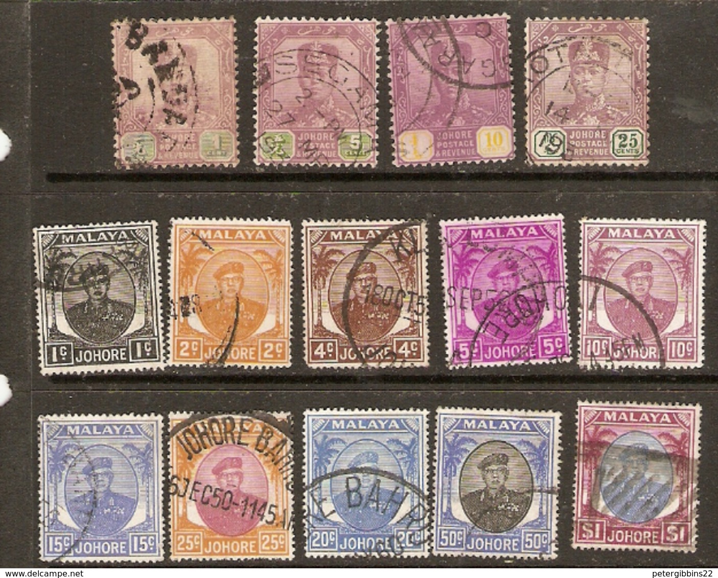 Malaysia  Jahore  Various Values As Shown On Scan  Fine Used - Johore