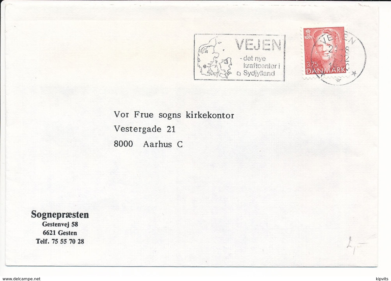 Mi 1028 Solo Commercial Slogan Cover / Definitive - 21 August 1992 Vejen - Storia Postale