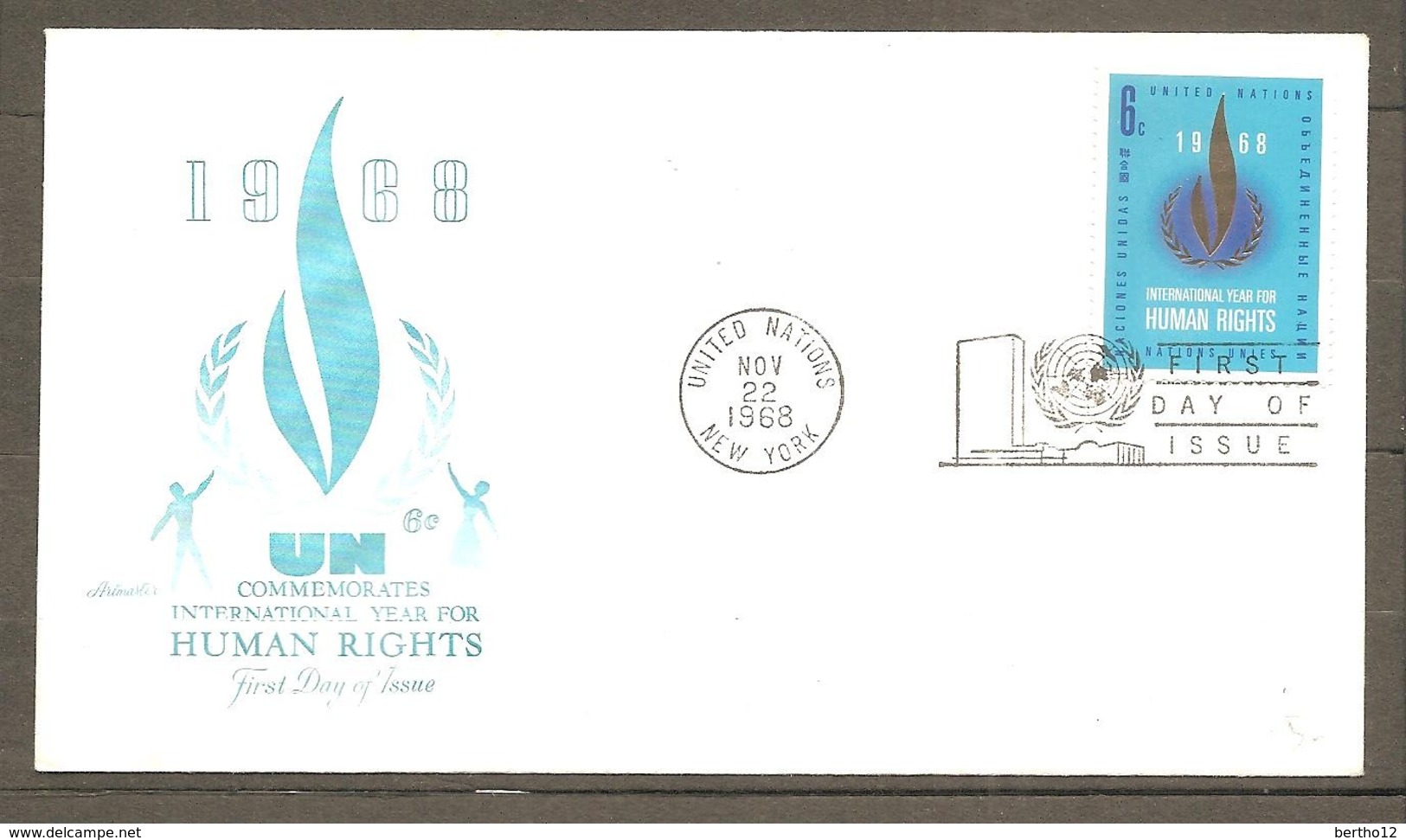 FDC   NATIONS UNIES  1968 - Gebraucht