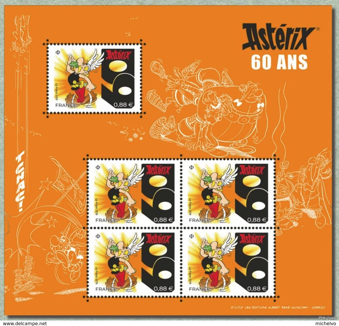 France 2019 - Astérix 60 Ans ** (Mini Feuille) - Neufs