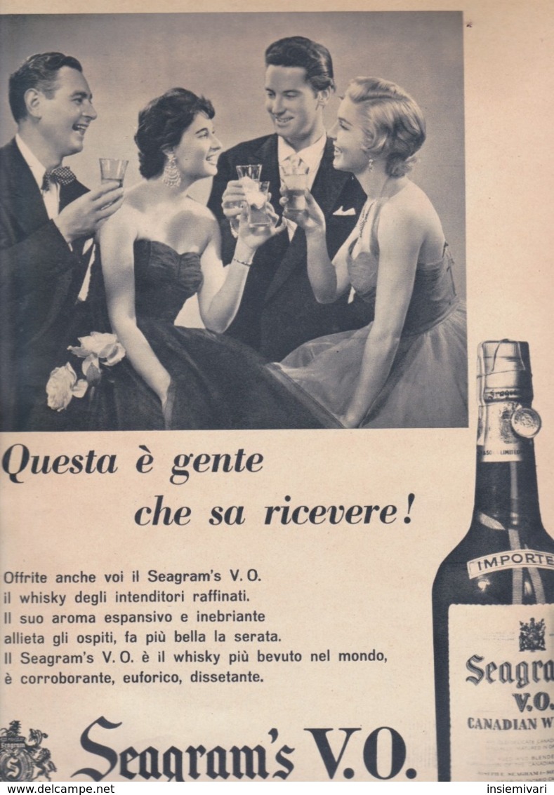 (pagine-pages)PUBBLICITA' SEAGRAM'S   Tempo1955 - Altri & Non Classificati