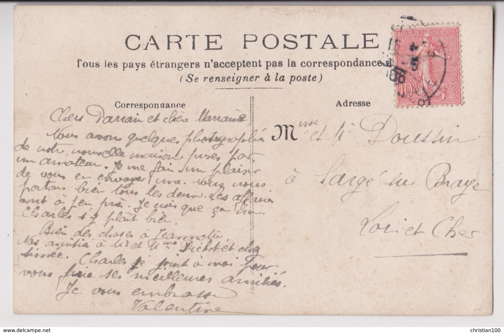 CARTE PHOTO : CAFE - TABAC BUREAU N° 850 - COLIS POSTAUX - LOTERIE LIGUE DE LA MISERE - CAFE - ECRITE 1906 - 2 SCANS - - A Identifier