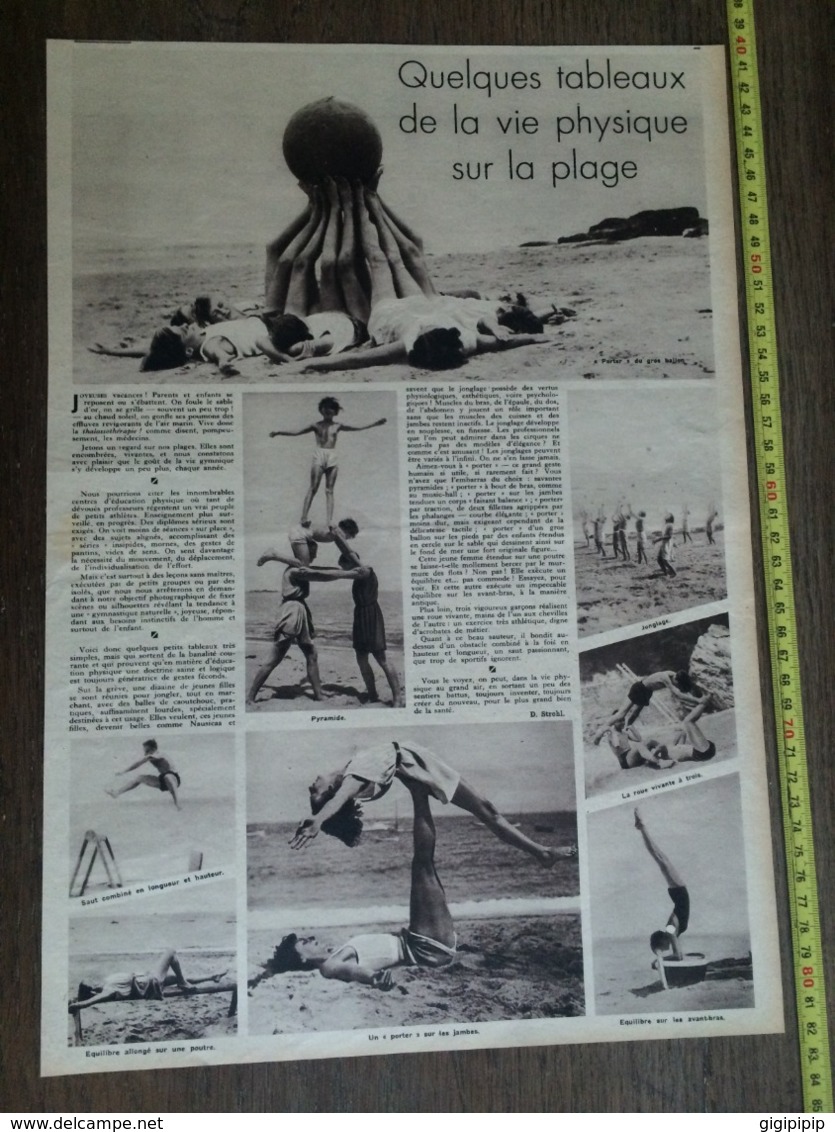 1935 M QUELQUES TABLEAUX DE LA VIE PHYSIQUE SUR LA PLAGE - Collections