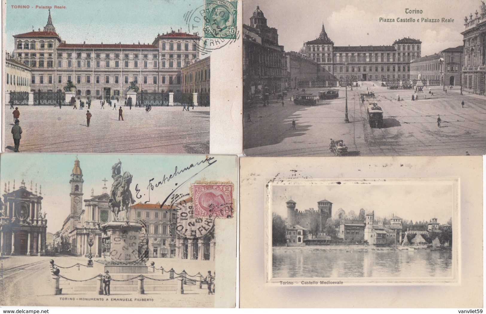 TORINO-22 CARTOLINE-ANNO 1900-41930-9 VIAGGIATE-TUTTE SCANSIONATE - Collezioni & Lotti