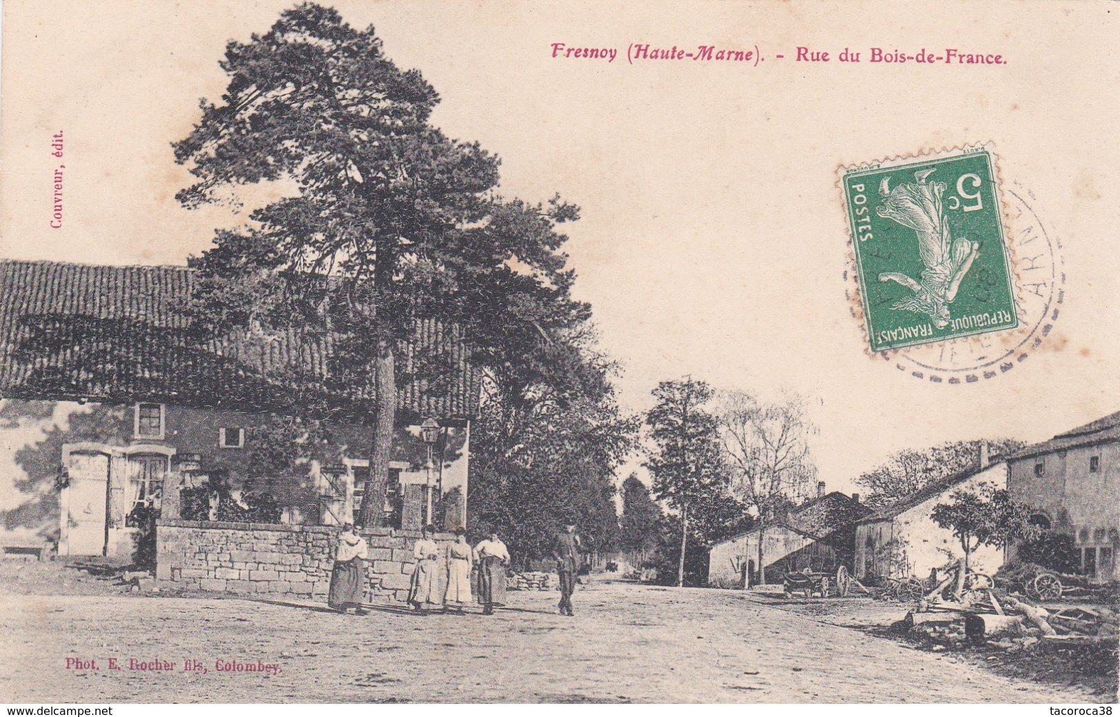 52 - FRESNOY - Rue Du Bois De France Avec Animation - 2 Scans - Other & Unclassified