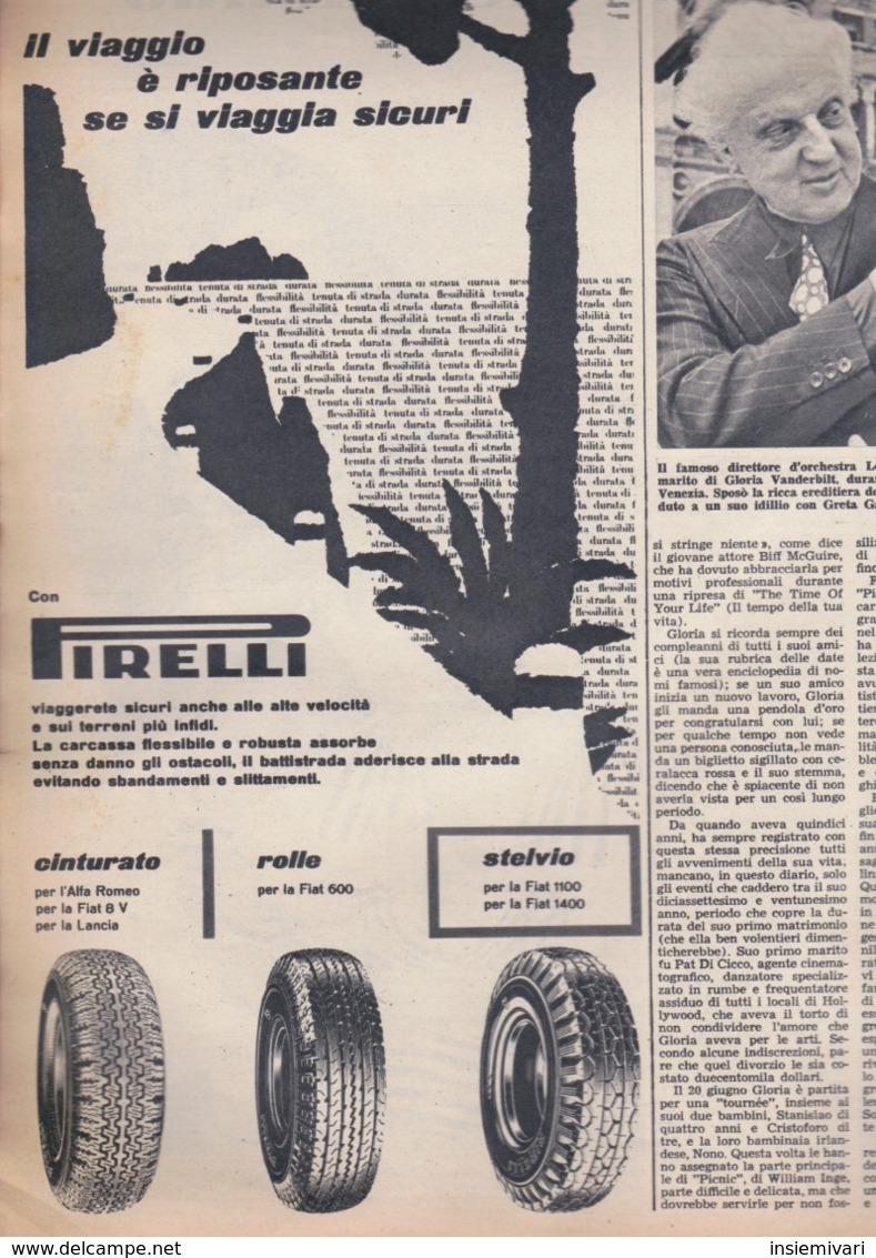 (pagine-pages)PUBBLICITA' PIRELLI    Tempo1955/29. - Altri & Non Classificati