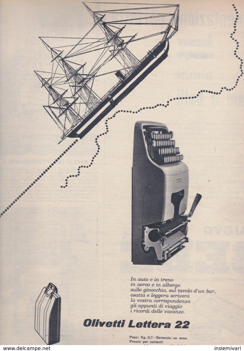 (pagine-pages)PUBBLICITA' OLIVETTI    Tempo1955/29. - Altri & Non Classificati