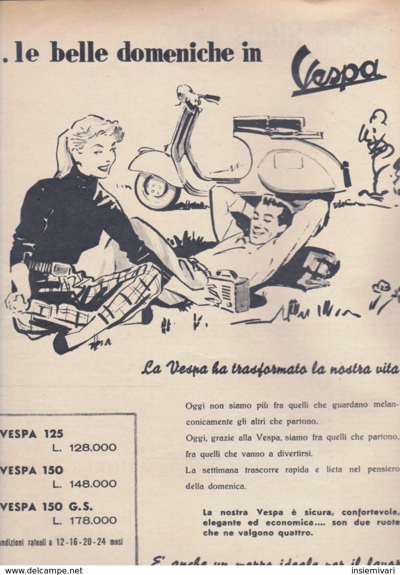 (pagine-pages)PUBBLICITA' VESPA   Tempo1955/11. - Altri & Non Classificati