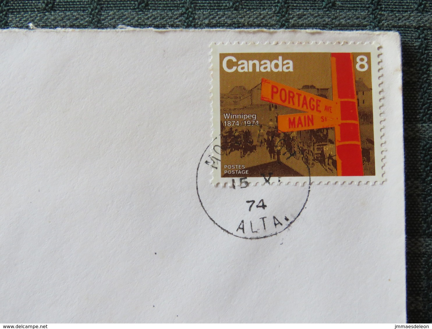 Canada 1974 Cover Mossleigh - Road Sign - Briefe U. Dokumente