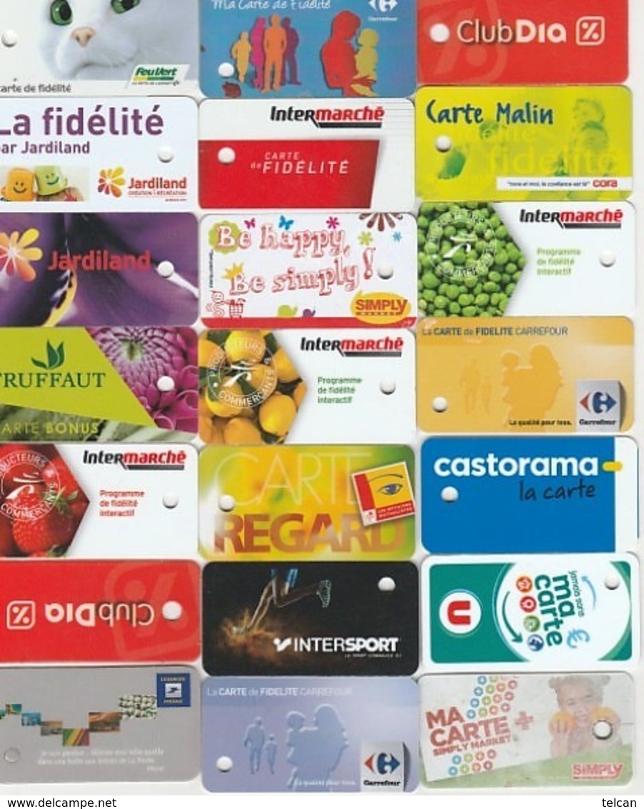 21 MINI CARTES - Cartes De Fidélité Et Cadeau