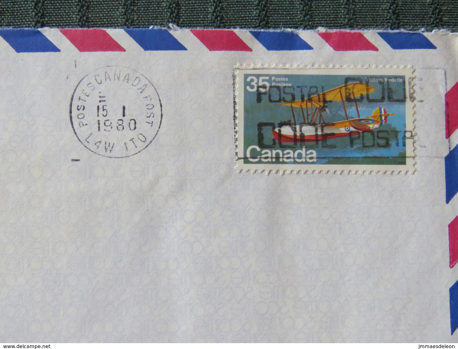 Canada 1980 Cover To England - Plane - Covers & Documents