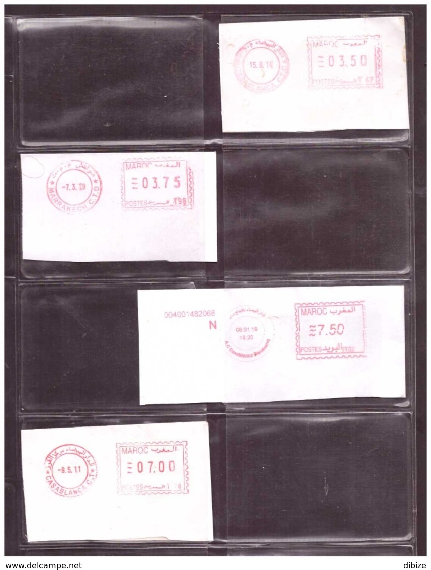 Maroc Poste. Timbres. 4 Oblitérations Mécaniques. Tarifs Différents. - Maroc (1956-...)