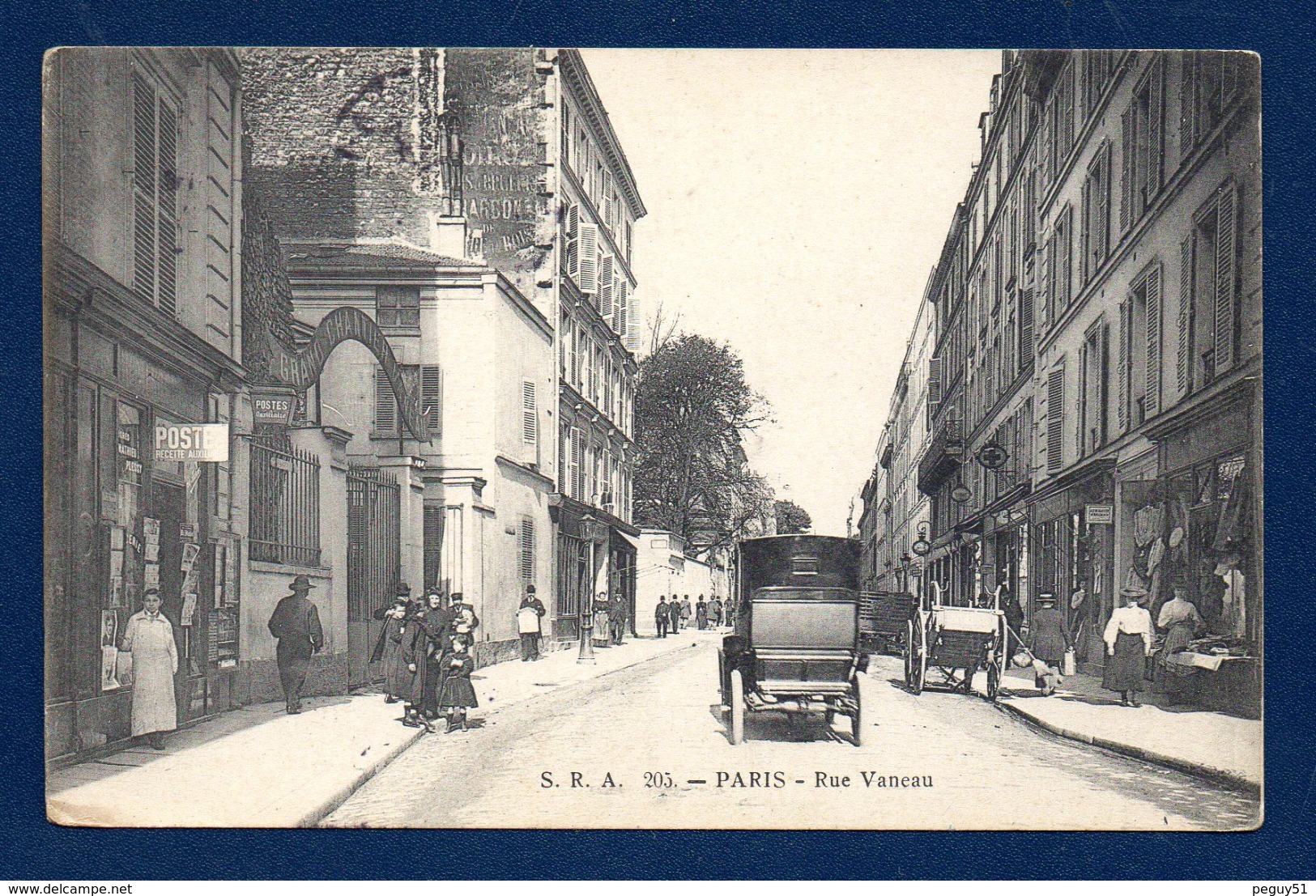 75. Paris. Rue Vaneau. Bureau De Poste. Grand Chantier Vaneau. Pharmacie.  1906 - Arrondissement: 07