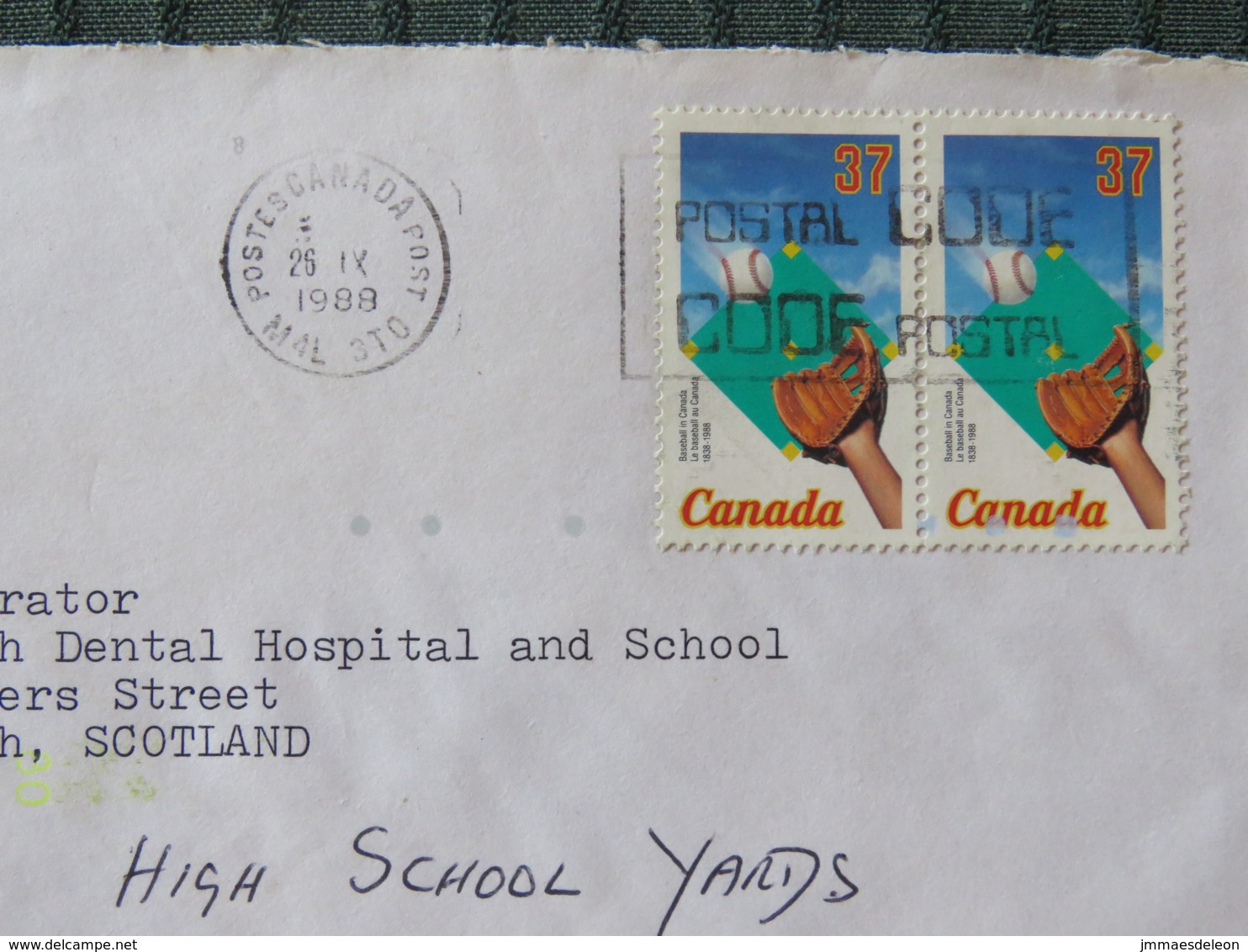 Canada 1988 Cover Toronto To England - Baseball - Storia Postale