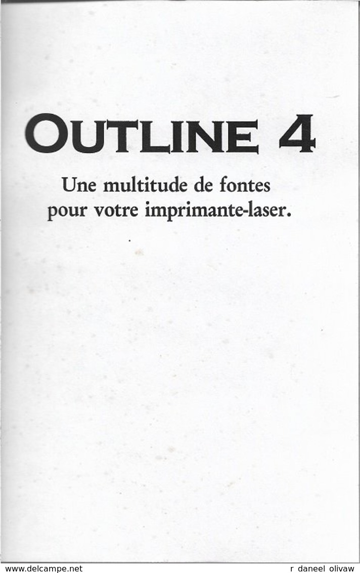 Outline 4 - Pour DOS 3.1, Et Windows 2 Et Supérieur (1991, Neuf) - Andere & Zonder Classificatie