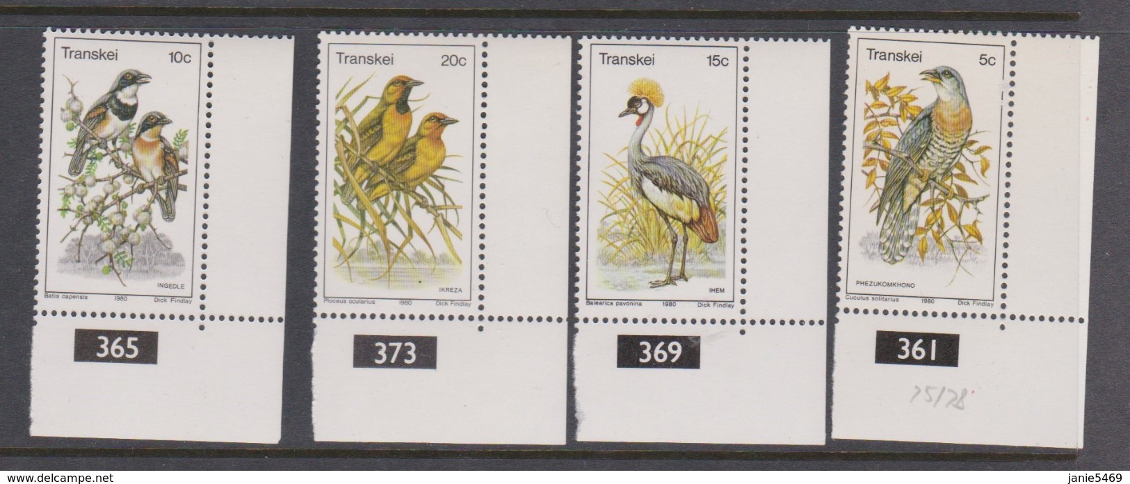 South Africa-Transkei SG 75-78 1980 Birds Mint Never Hinged - Transkei