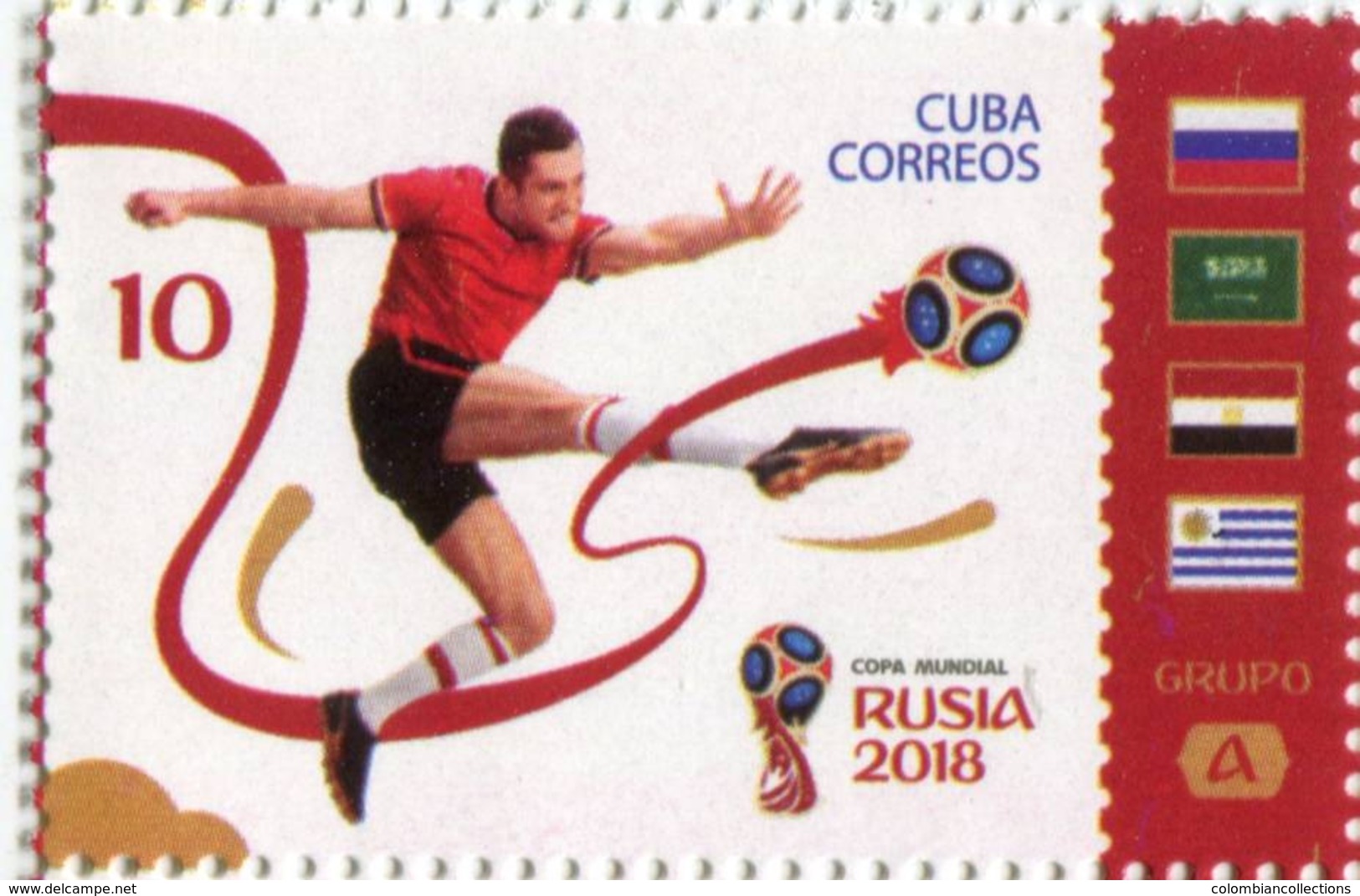 Lote CU2018-12, Cuba, 2018, Sello, Stamp, Copa Mundo De Football, Rusia 2018, 8 V, Russia, Soccer, Futbol - Otros & Sin Clasificación