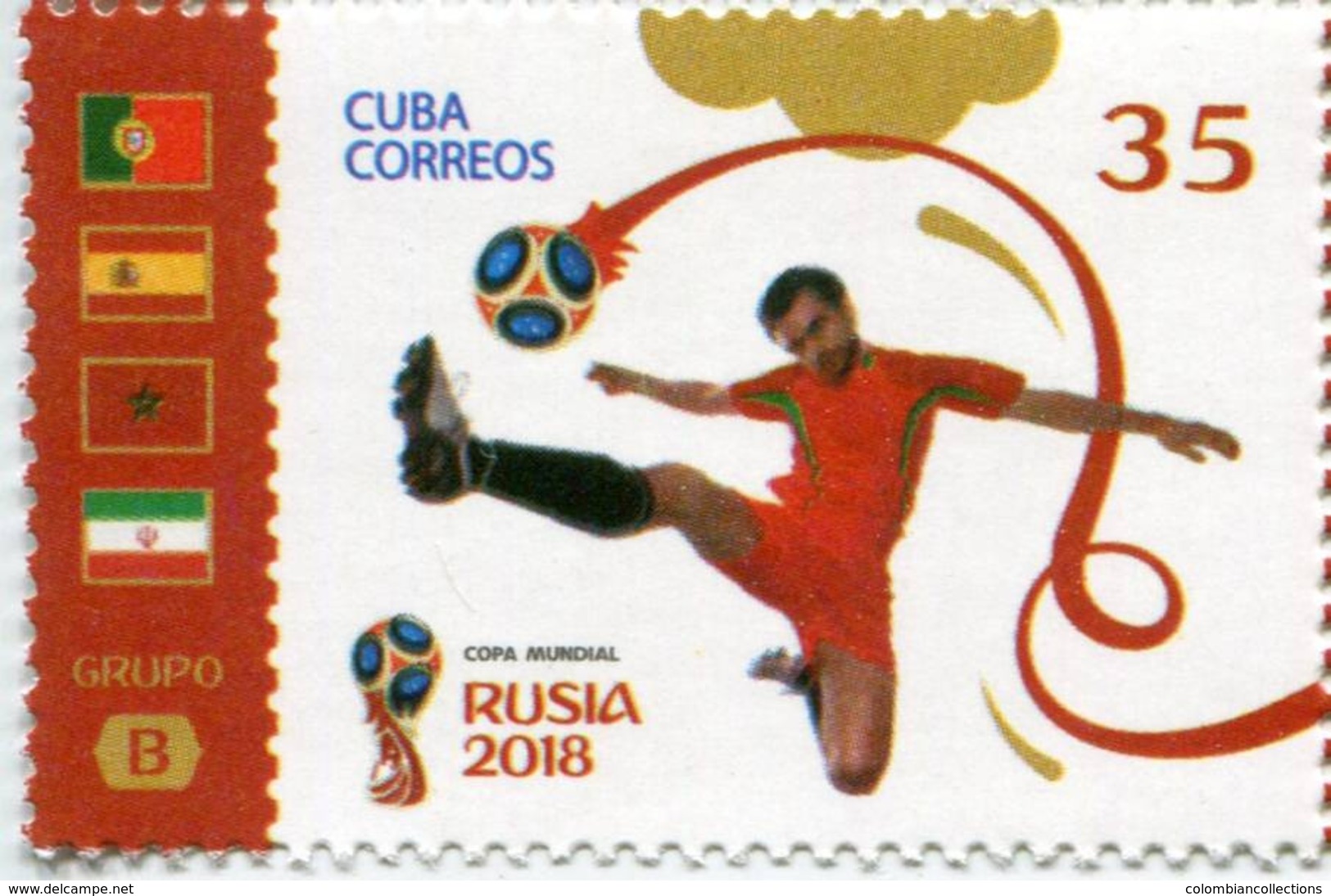 Lote CU2018-12, Cuba, 2018, Sello, Stamp, Copa Mundo De Football, Rusia 2018, 8 V, Russia, Soccer, Futbol - Otros & Sin Clasificación