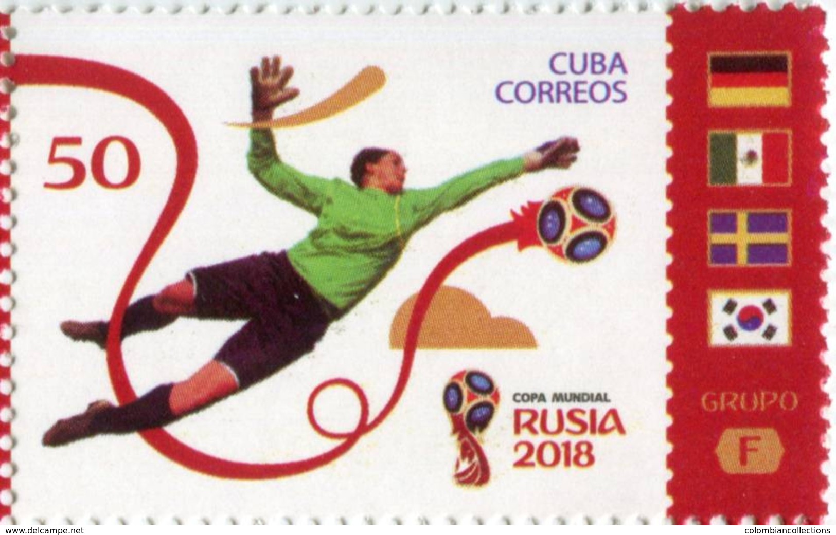 Lote CU2018-12, Cuba, 2018, Sello, Stamp, Copa Mundo De Football, Rusia 2018, 8 V, Russia, Soccer, Futbol - Otros & Sin Clasificación