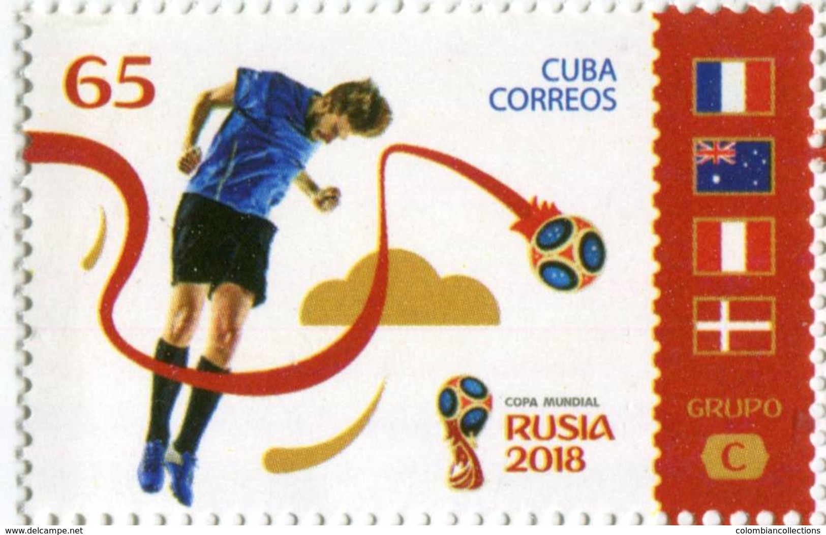 Lote CU2018-12, Cuba, 2018, Sello, Stamp, Copa Mundo De Football, Rusia 2018, 8 V, Russia, Soccer, Futbol - Otros & Sin Clasificación