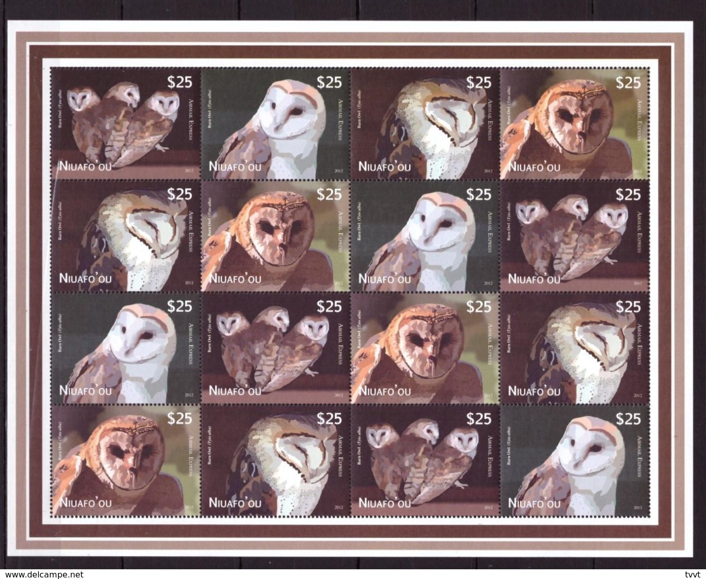 Niuafo, 2012. [n1220] Birds, Owls (sheet) - Owls